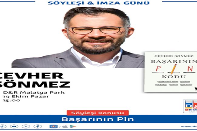 Malatya Park Avm'de  Yazar Cevher SÖNMEZ imza günü