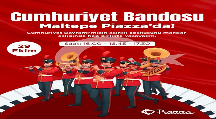 Maltepe Piazza 29 Ekim de Cumhuriyet bandosu 