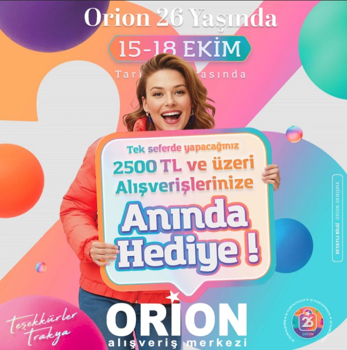 avmorion 15-18 Ekim tarihlerinde yapacağınız alışverişleriniz sürpriz hediyeler