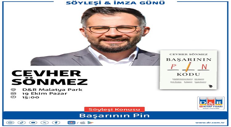 Malatya Park Avm'de  Yazar Cevher SÖNMEZ imza günü